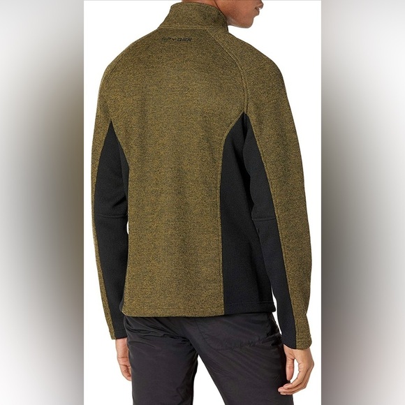 NEW! Spyder Men's Outbound 1/2 Half Zip Midweight Core Sweater Olive Green SZ M - Picture 4 of 13